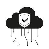 Black Data cloud icon