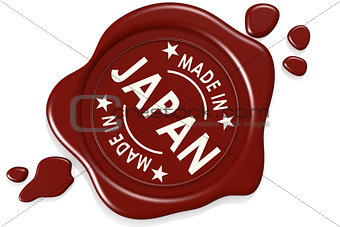 Label seal of Made in Japan