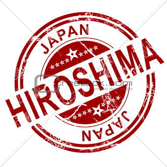 Red Hiroshima stamp 