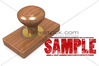 Sample wooded seal stamp