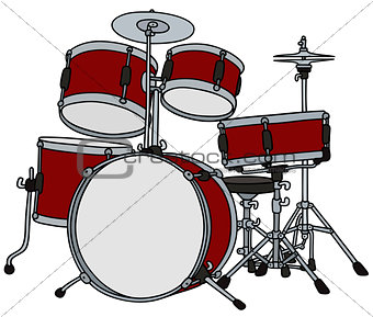 Red percussion set