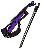 Violet electric violin