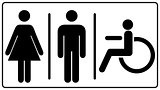 Vector mens and womens disabled restroom signage set - men s, boy s, women s printable restroom, toilette signs