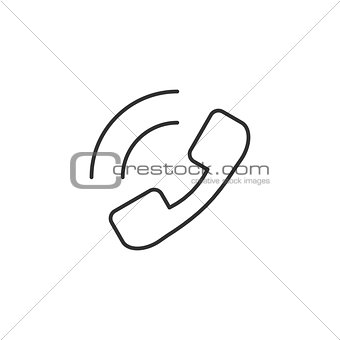 Handset thin line icon
