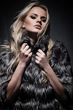 Lady in fur coat
