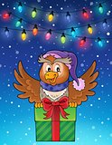 Owl with gift theme image 6