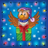 Owl with gift theme image 7