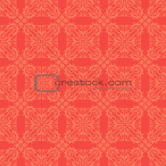 Red Ornamental Seamless Line Pattern