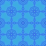 Blue Ornamental Seamless Line Pattern
