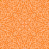 Orange Ornamental Seamless Line Pattern