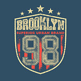 vintage brooklyn typography t-shirt graphics