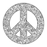 peace symbol on black background
