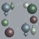 Card Christmas balls soft in 3D