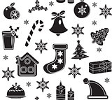 Christmas seamless pattern.  background,   texture, wallpaper, fabric. Vector illustration