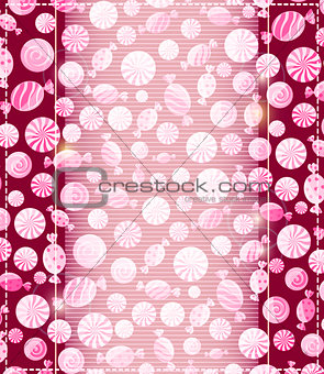 Card with Round Candy Pattern