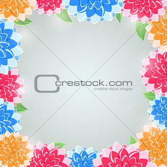 Vector Invitation Background with Flowers