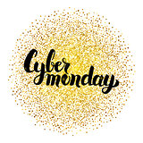 Cyber Monday Lettering over Gold