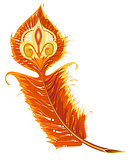 Red Gold Firebird feather