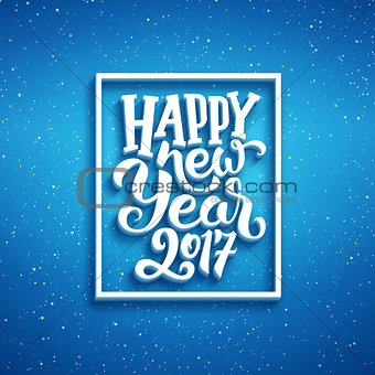 Happy New Year 2017 vector greeting card design