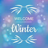Welcome winter card design