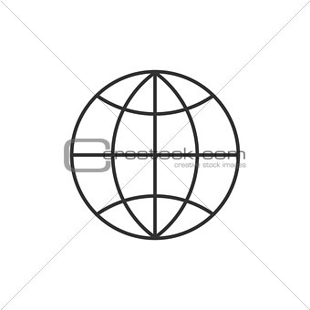 Globe thin line icon