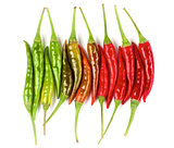 Arrangement of Chili Peppers