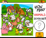 counting farm animals activity