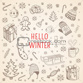Welcome winter background.