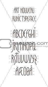 Runic Art Nouveau Alphabet