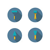 Set of icons of tool, vector illustration.