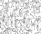Cats seamless pattern for your design
