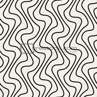 Vector Seamless Hand Drawn Vertical Lines Pattern