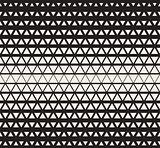 Vector Seamless Black and White  Triangles Halftone Grid Gradient Pattern Geometric Background