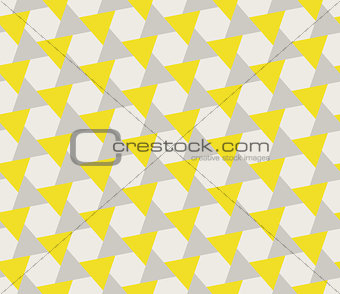 Vector Seamless Grey Yellow Geometric Triangle Shape Tessellation Pattern