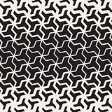 Vector Seamless Black And White  Geometric Triangle Shape Tessellation Halftone Line Grid Pattern