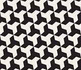 Vector Seamless Black And White  Geometric Triangle Shape Tessellation Pattern
