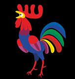 Rooster vector new year 2017 symbol