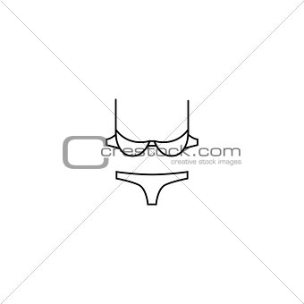 Open balconette bra and panties