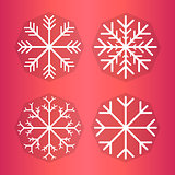 Design set of snowflakes . Vector illustration