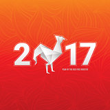 Chinese new year card with rooster