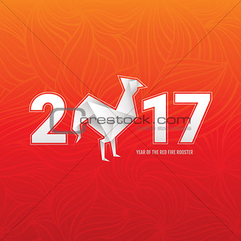 Chinese new year card with rooster