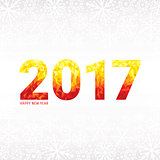 New year greeting card in geometric style