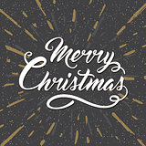 Christmas background with greeting inscription.