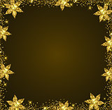Golden Christmas frame
