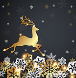 Christmas luxurious background with deer