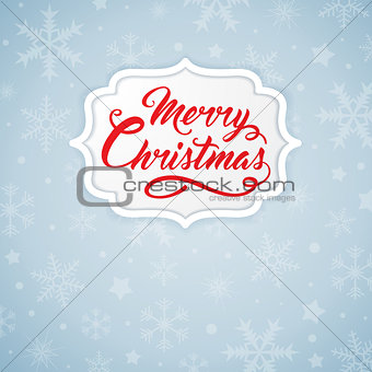 Christmas banner with red inscription