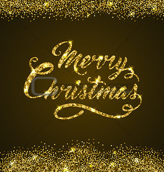 Golden Christmas lettering