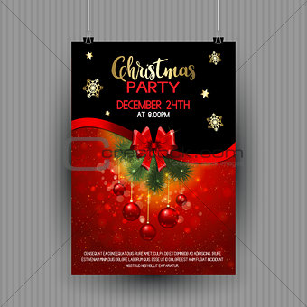 Christmas party flyer design 