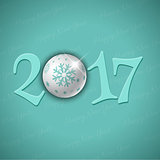 Happy New Year bauble background 