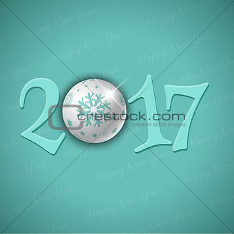 Happy New Year bauble background 